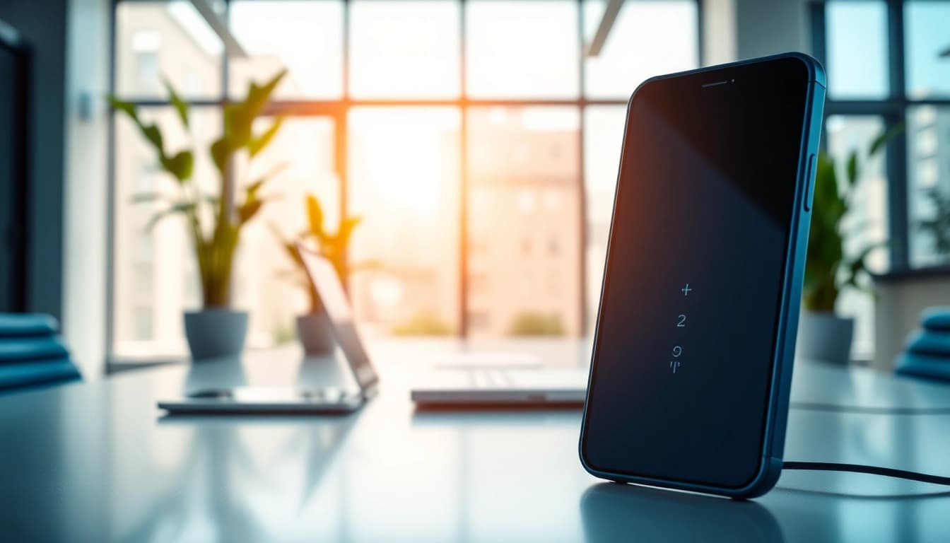 Phonelocker in a modern office setup showcasing its features prominently.