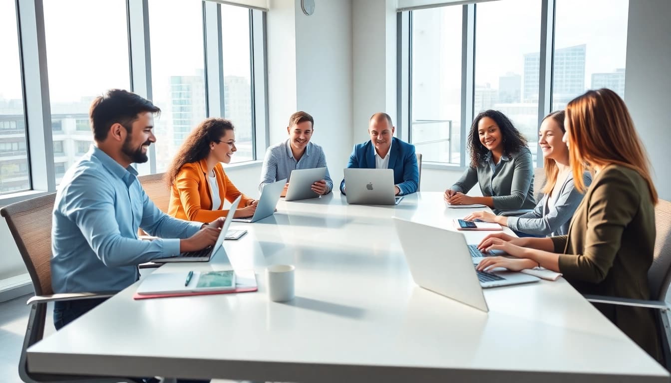 Maximize efficiency with hubspot crm free through a collaborative business team discussion.
