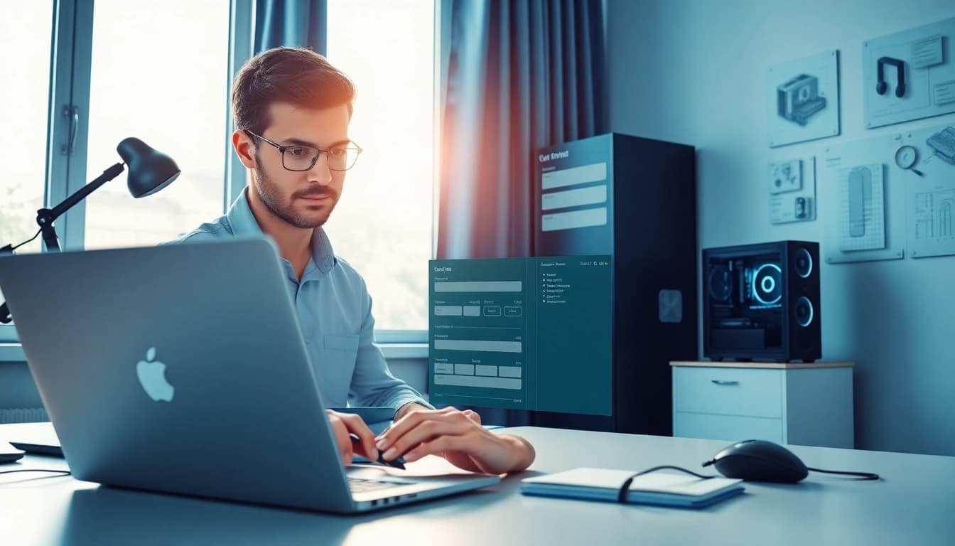 Verkaufen Sie Ihren Gaming-PC mühelos online – mit einem freundlichen Arbeitsplatz-Setup.
