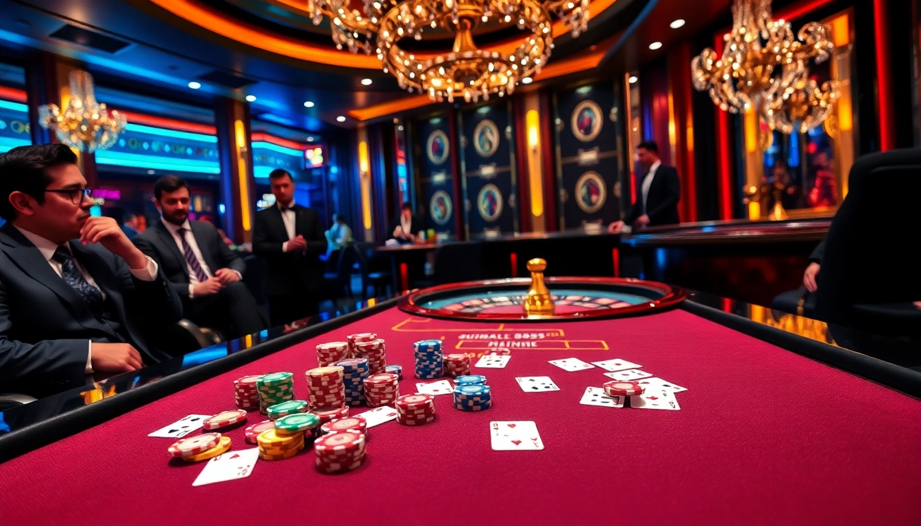 Experience the thrill of BL555 at a luxurious poker table with vibrant energy and high-stakes action.