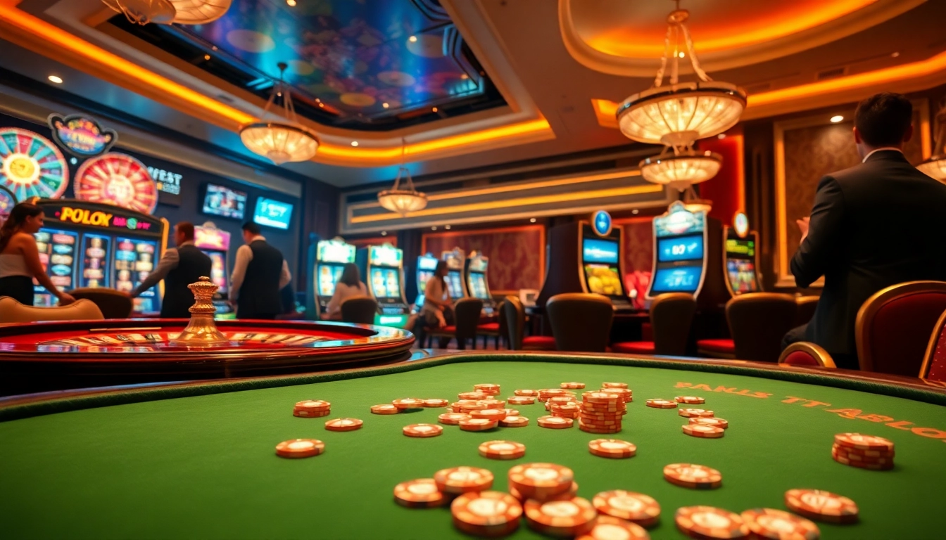 Engaging players at KJ C casino table games, showcasing thrill and luxury in gambling experience.