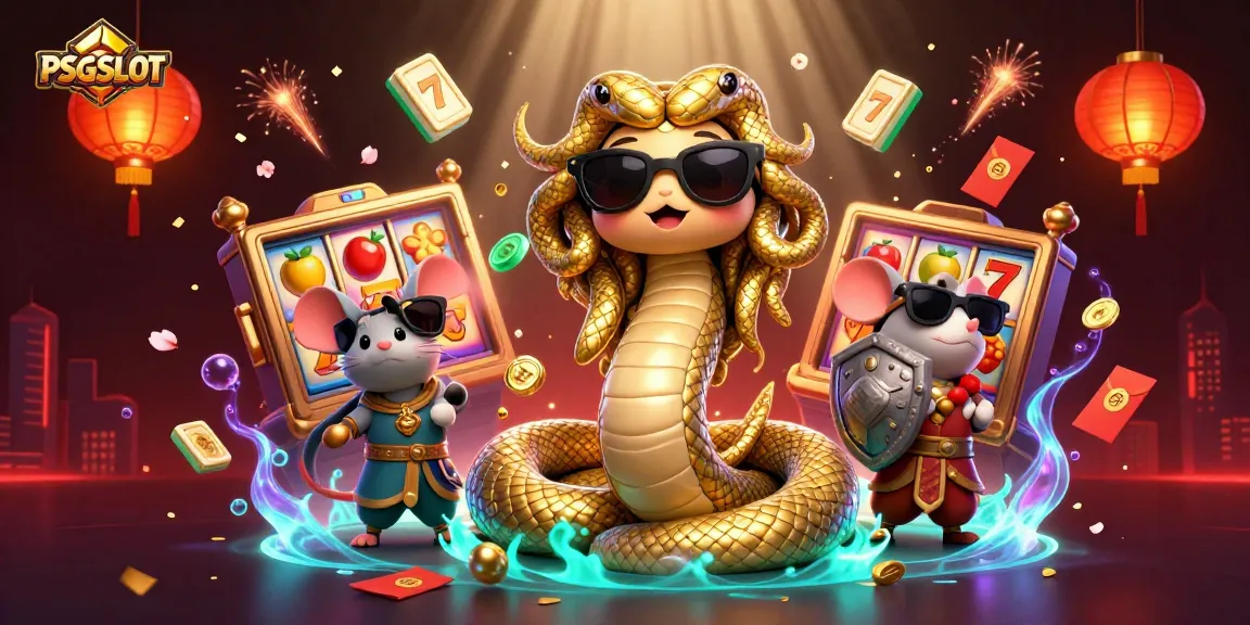 Visualisasikan permainan slot PSGSLOT dengan Medusa lucu dan pahlawan berbatu, dikelilingi elemen menarik.
