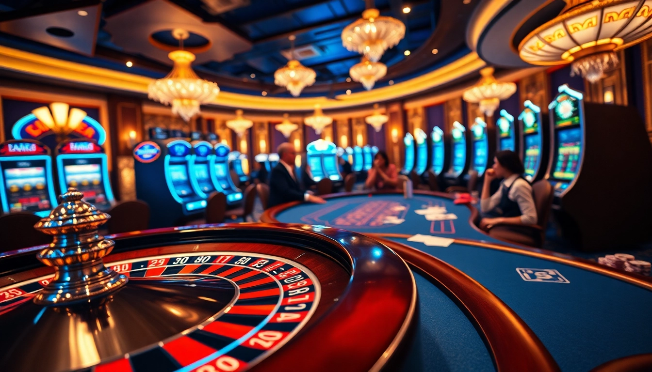 Experience the thrill of lc88.blue with luxury poker and roulette games in an upscale casino.