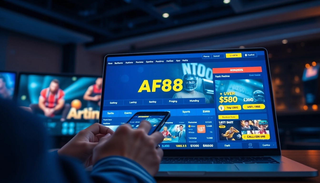 AF88 online betting platform showcasing a user-friendly interface and exciting game options