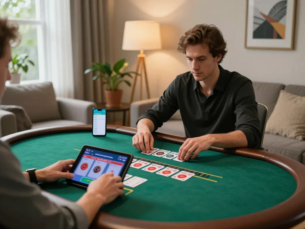 Player engaged in live dealer blackjack on tablet, showcasing pub88 as the ultimate online gambling destination