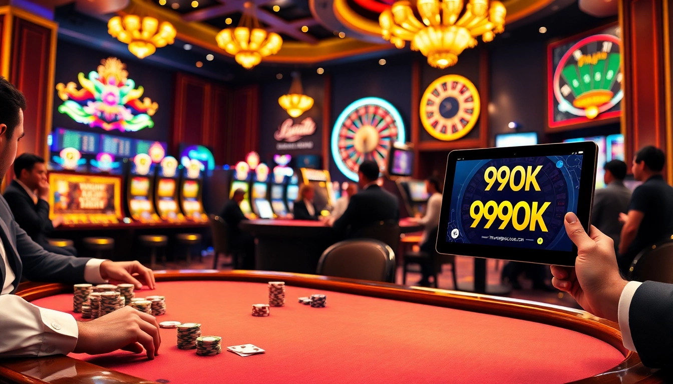 Experience high-stakes gambling at https://99ok.co.im/ with an elegant poker table and vibrant casino atmosphere.