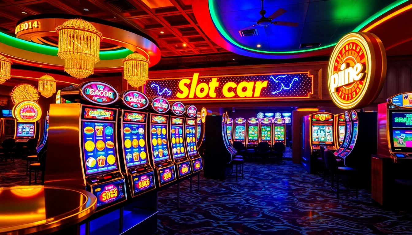 Players enjoying the thrill of slot gacor spins at a vibrant casino.