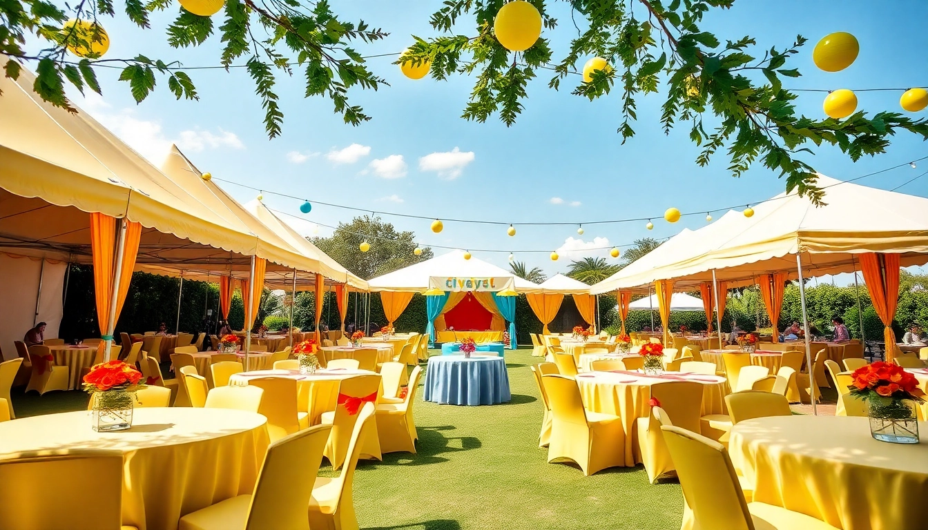 Party Rentals Near Me providing vibrant outdoor setups for festive events.