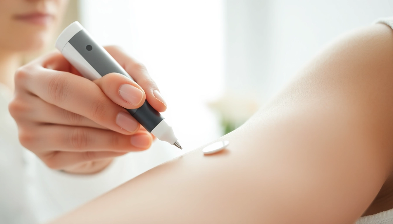 How to use laser pen for skin tag removal with a modern skin tag remover pen in a clean, bright setting.