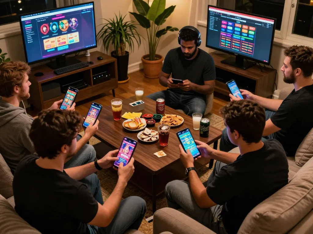 Players using sites not on Gamstop for online gambling, showcasing dynamic gaming and interaction.