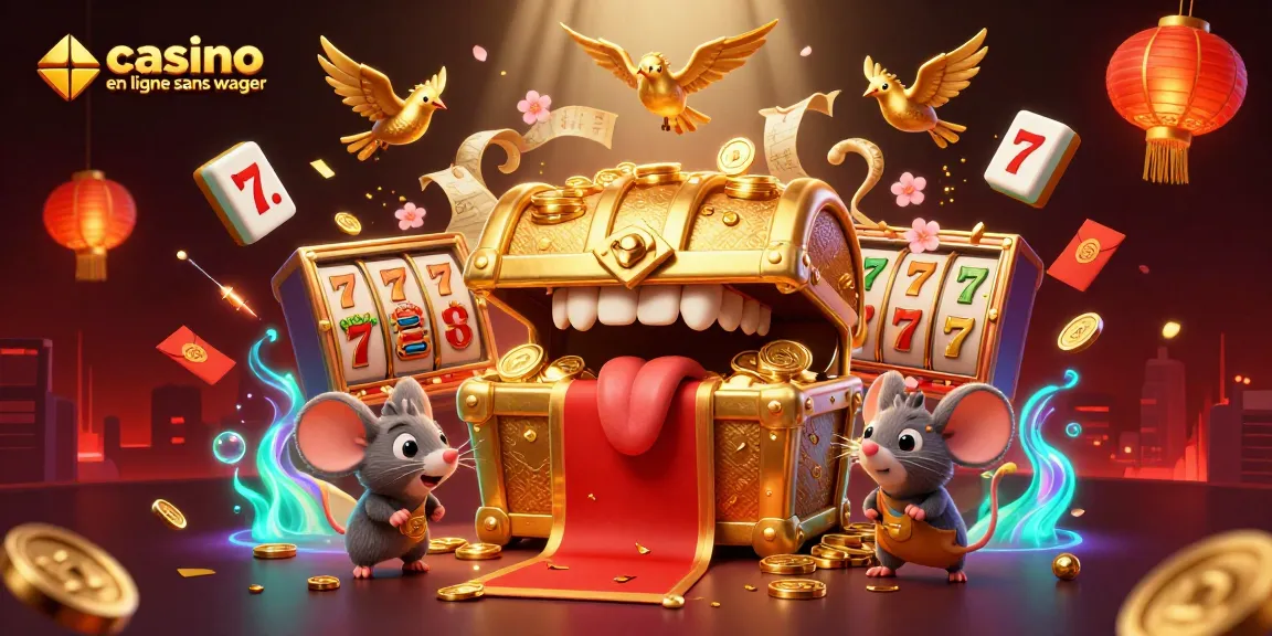 Profitez des bonus de casino en ligne sans wager avec des machines à sous et trésors captivants.