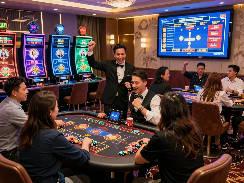 Live casino gaming experience at https://bong99.pro/ with players engaging at tables, professional dealers, and vibrant atmosphere