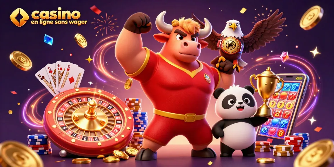 Capturer des gains sur un casino en ligne sans wager avec des personnages animations lors d'un grand jackpot.