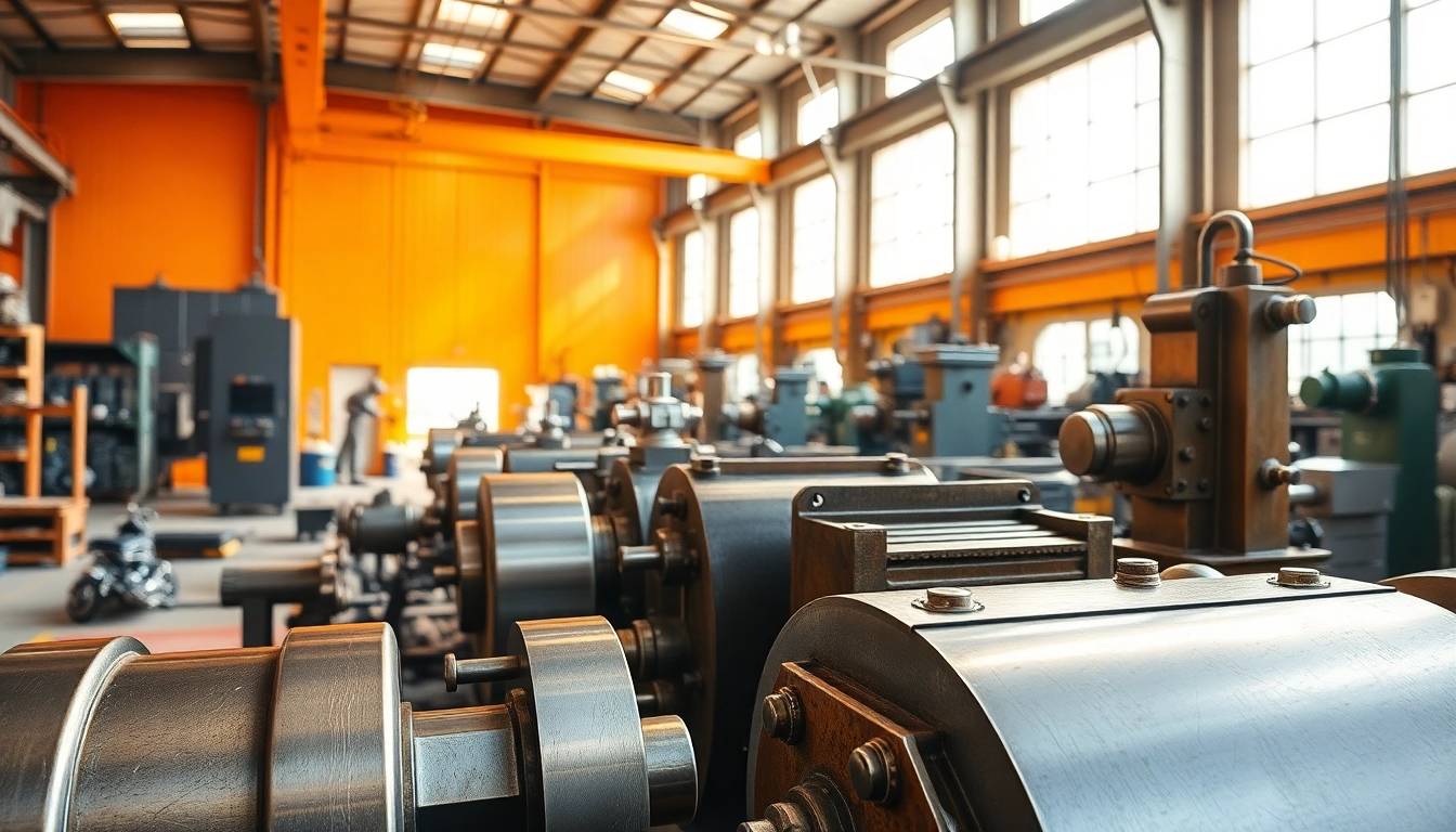 Metal manufacturer Edmonton showcasing intricate metalworking processes in a vibrant workshop.