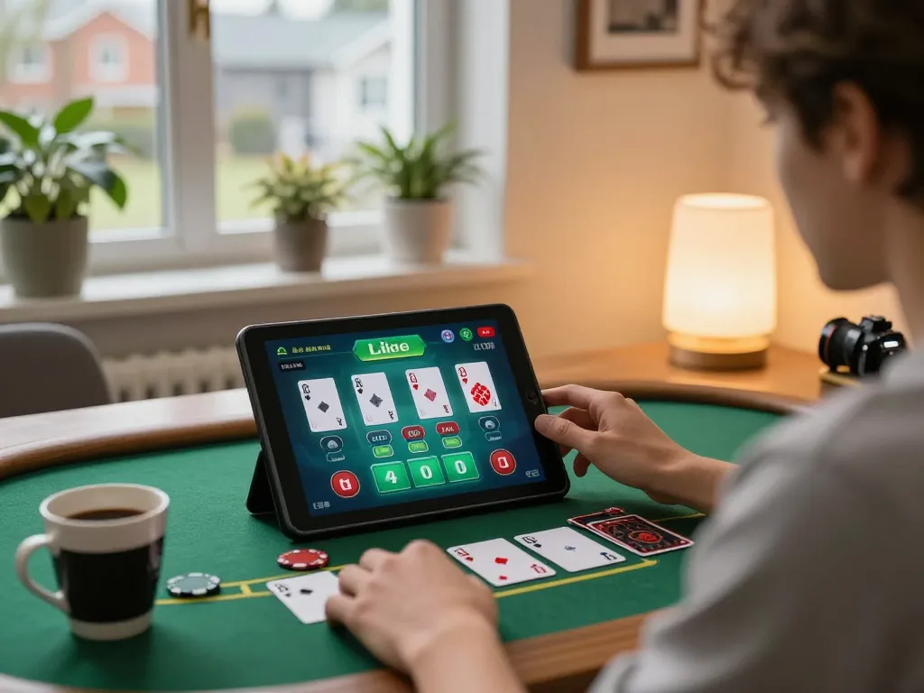 Engaging with live blackjack at home showcasing strategic gameplay on say88