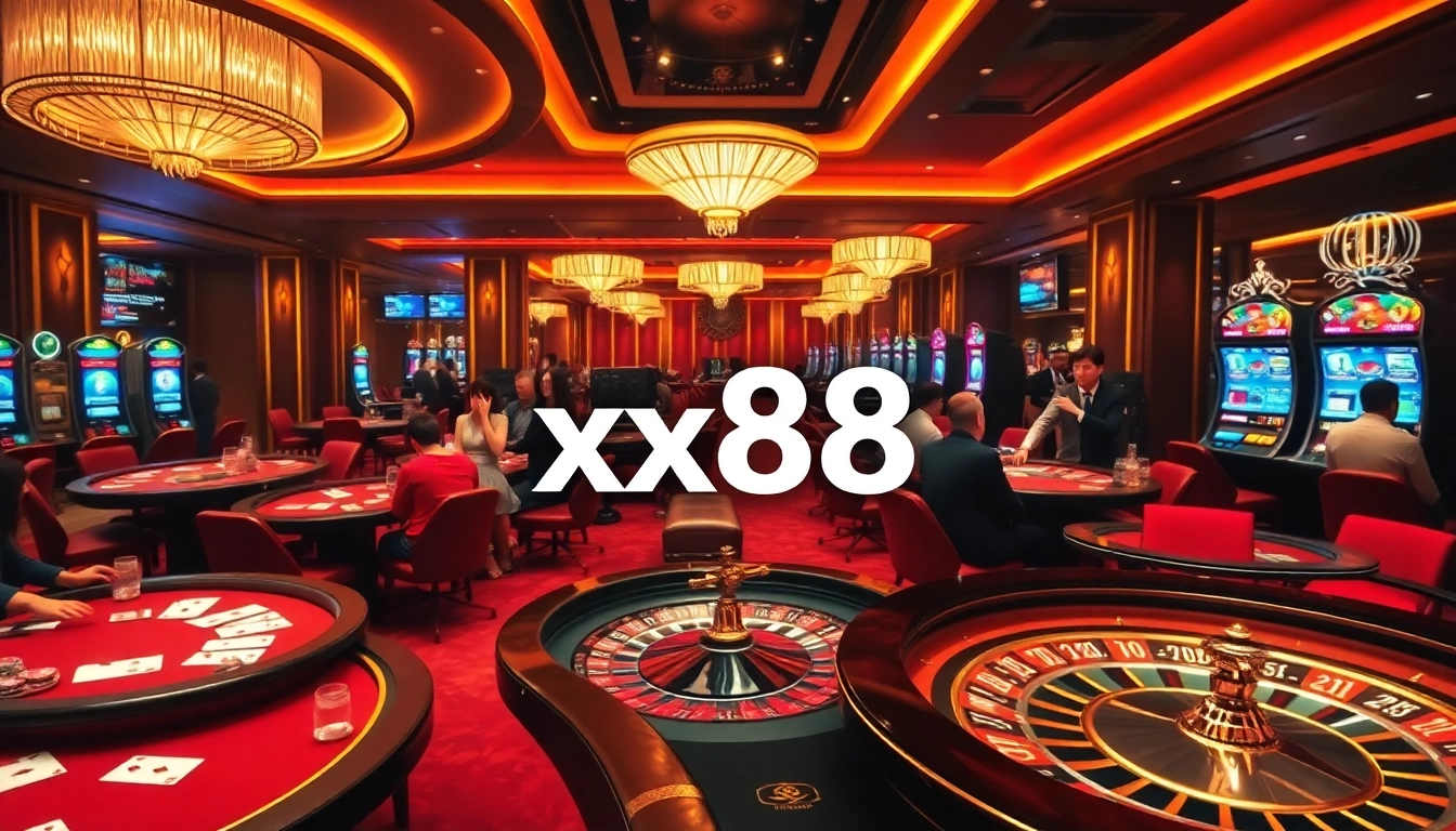 xx88 casino tables showcasing thrilling games and sophisticated atmosphere