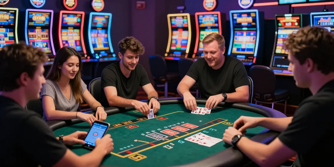Exciting gaming at a credit card casino, showcasing players engaged in live dealer games with vibrant atmosphere at https://ieee.org.uk.