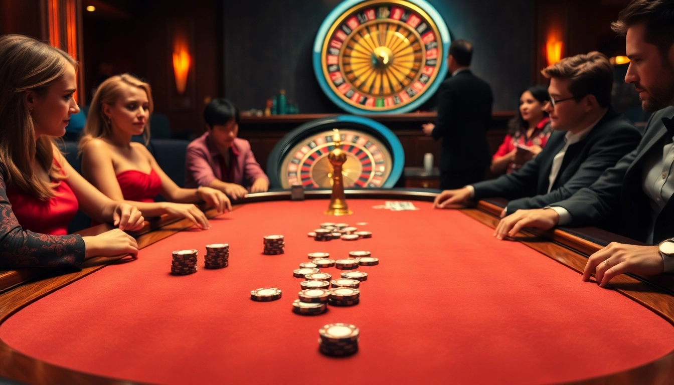 Players at a poker table engaging with hidden wiki strategies for better odds.