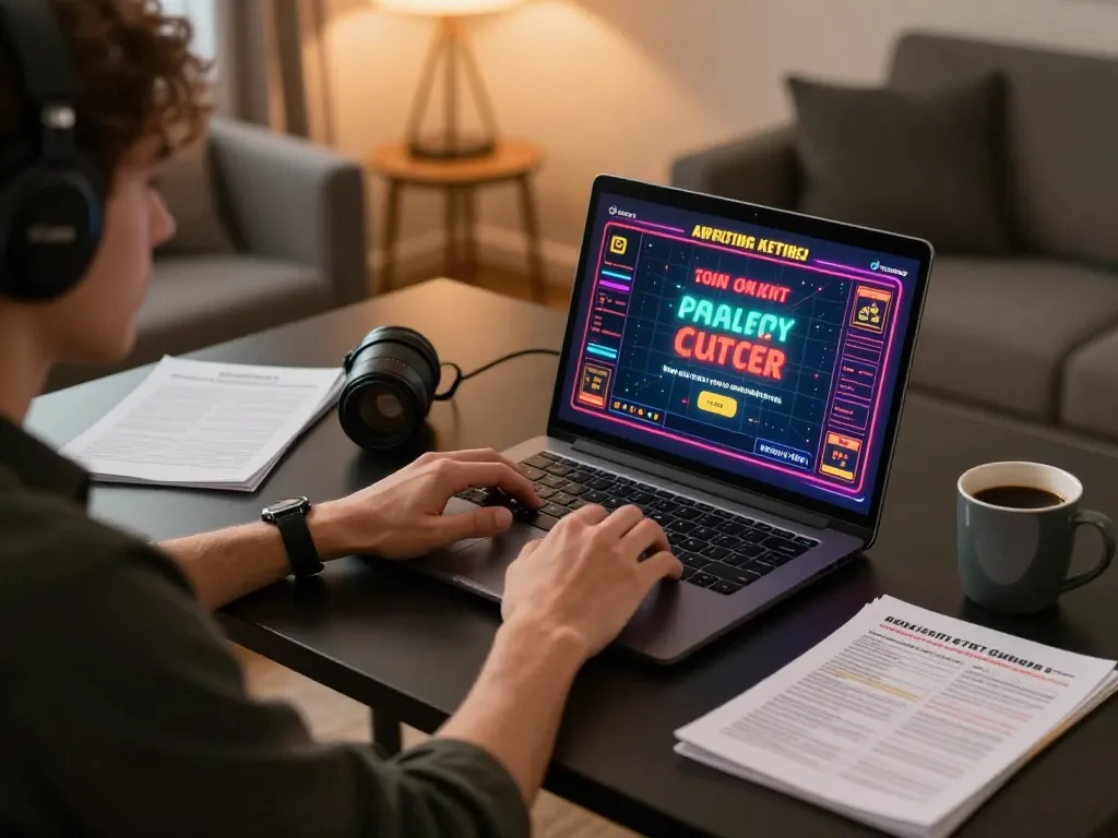 DOLA88 player immersed in online gaming with betting strategies at home