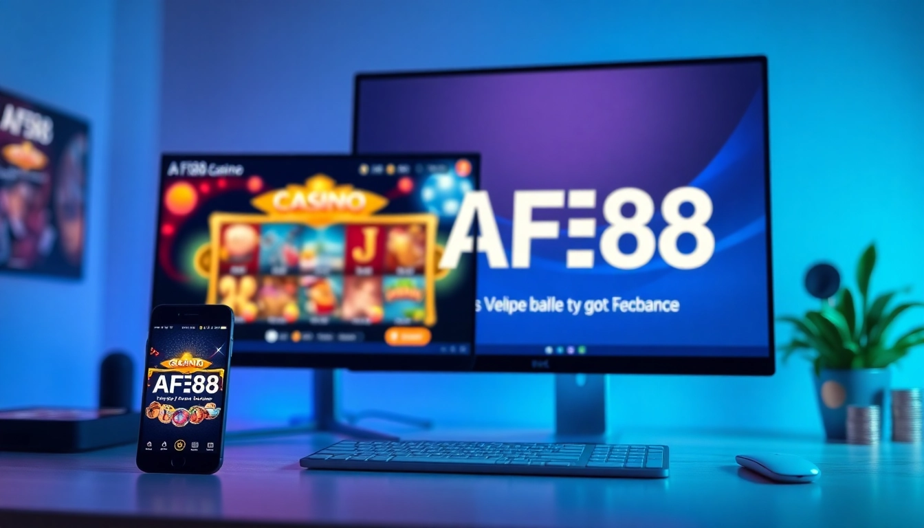 AF88 online gambling platform interface showcasing modern gaming experience.