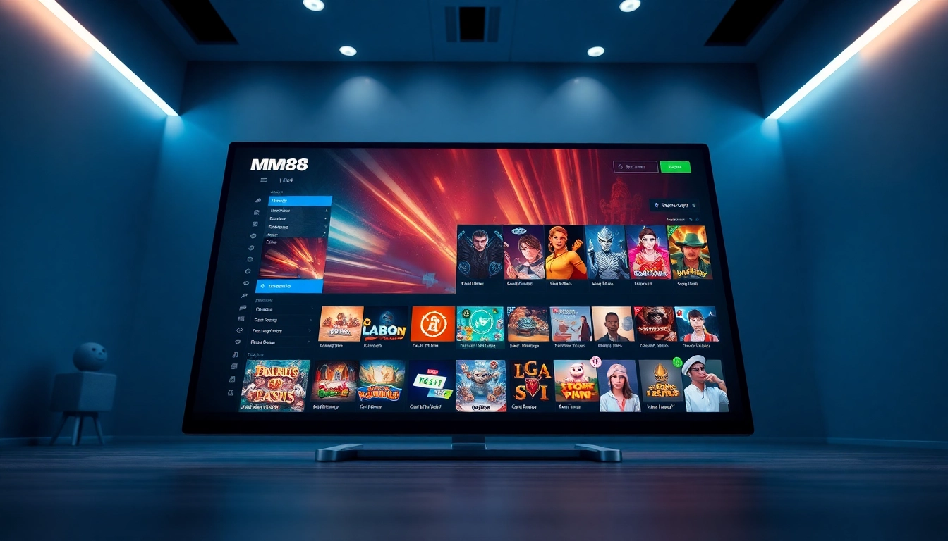 MM88 online gaming interface with user-friendly layout and vibrant game options