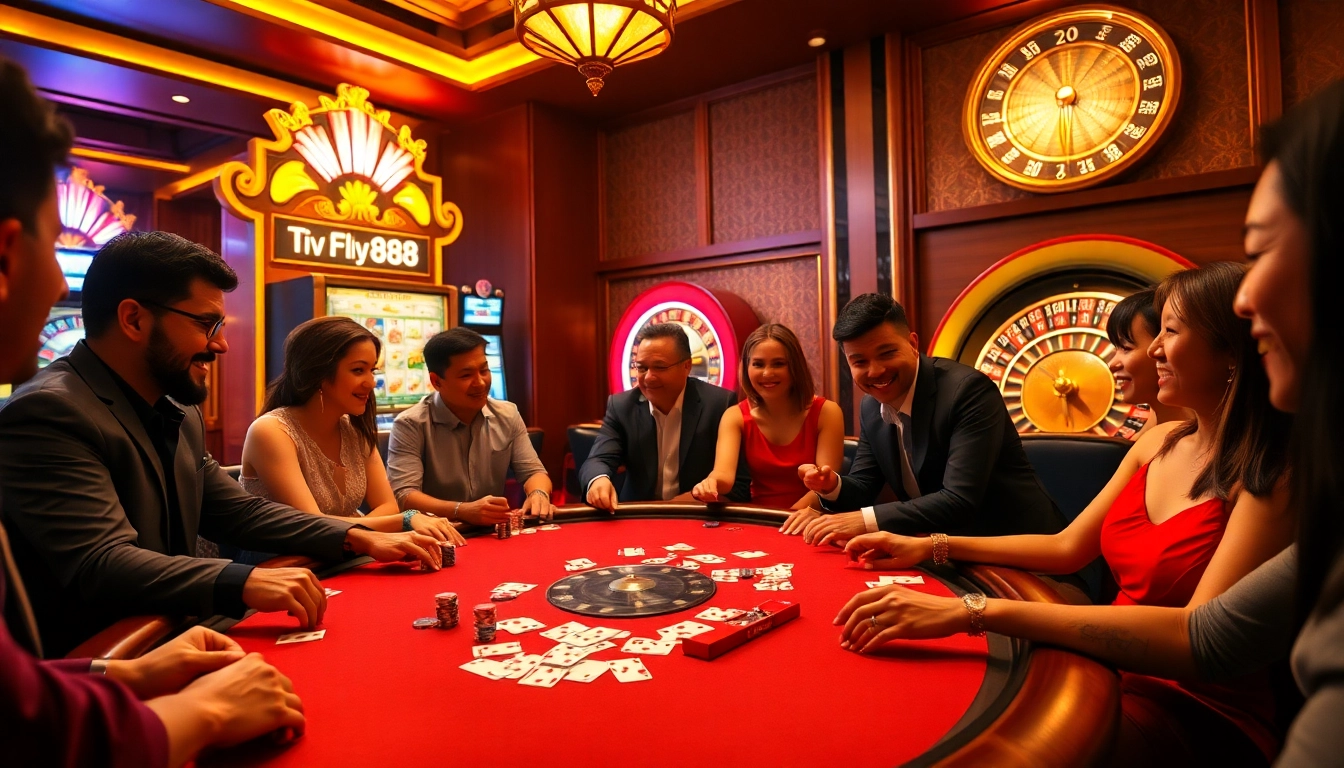 Experience thrilling gaming excitement at trang chủ fly88 with captivating poker table action.