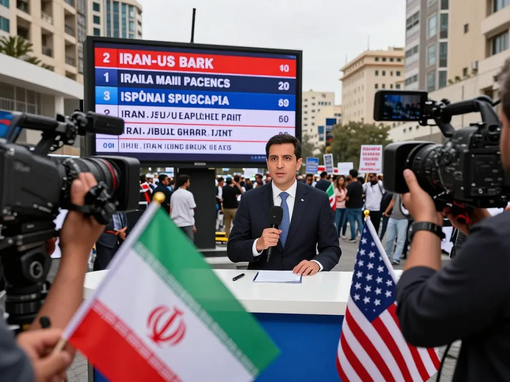 Iran 2026 breaking news report with journalist on-site covering US-Iran conflict