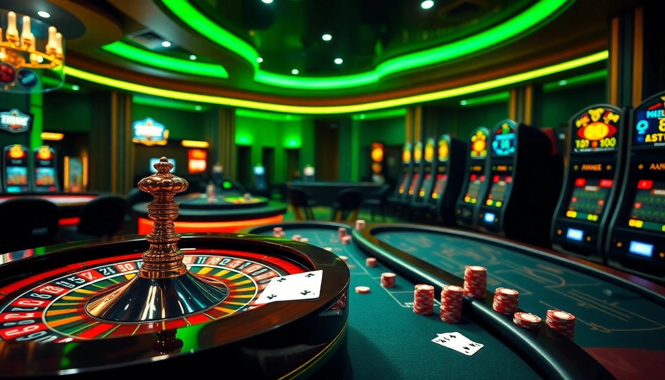 Exciting casino scene with s8 com cards and chips set for high-stakes gambling.
