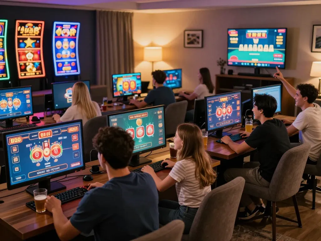 Engaging online gaming session with players enjoying 28bet from the comfort of their homes.