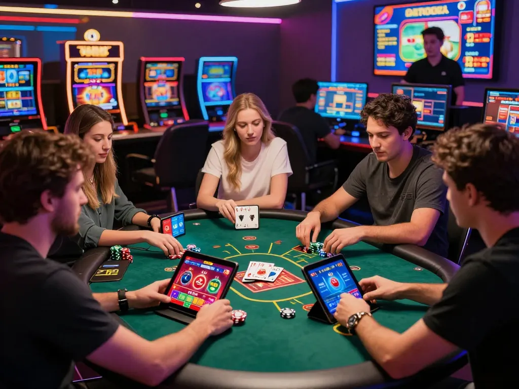 Exciting online gaming scene with nhà cái SC88 players engaging in various casino games.