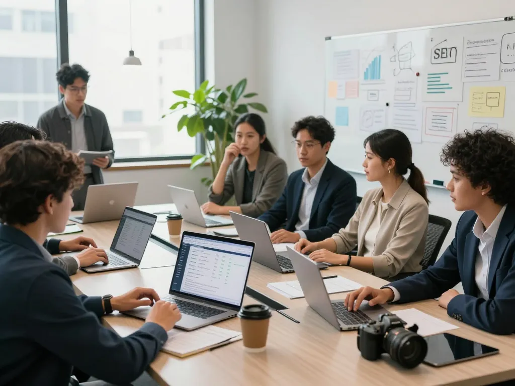 SEO Company in NYC team collaborating on digital marketing strategies