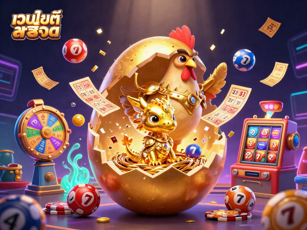 Experience the excitement of เว็บไซต์สล็อต with a golden dragon and vibrant casino elements.