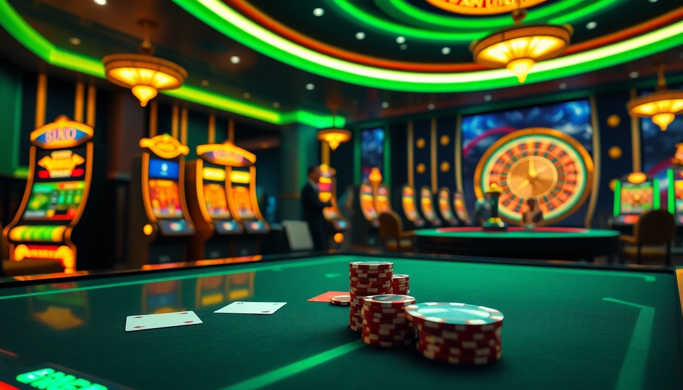 Experience thrilling gameplay at dinamit4d with vibrant slot machines and poker elements.