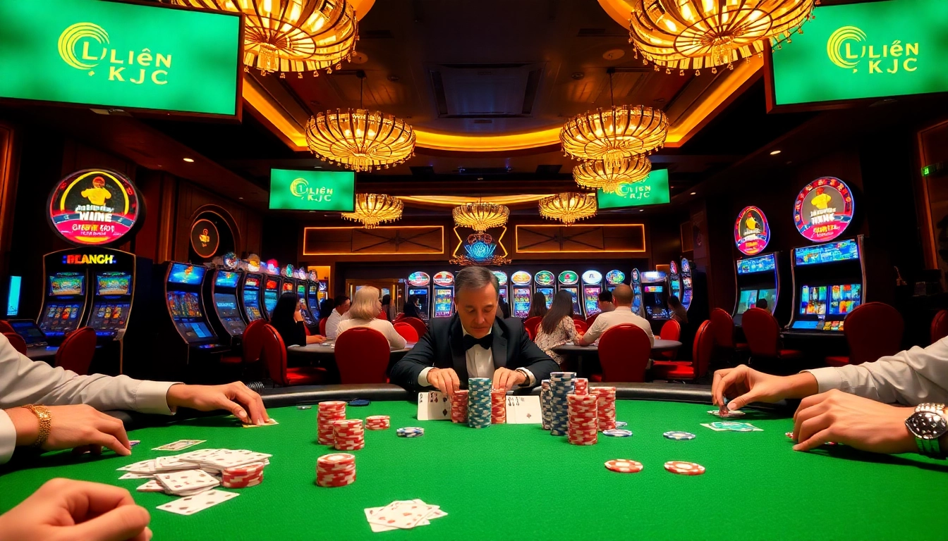 Experience thrilling gameplay at Liên minh KJC's vibrant casino scene filled with excitement and luxury.