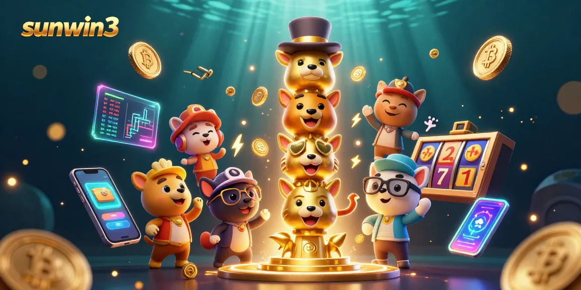 Experience thrilling gameplay at sunwin3 with vibrant 3D casino elements and crypto coins.