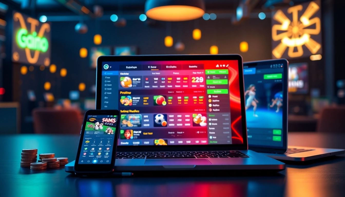 ABC999 online betting platform showcasing vibrant gaming interface for users