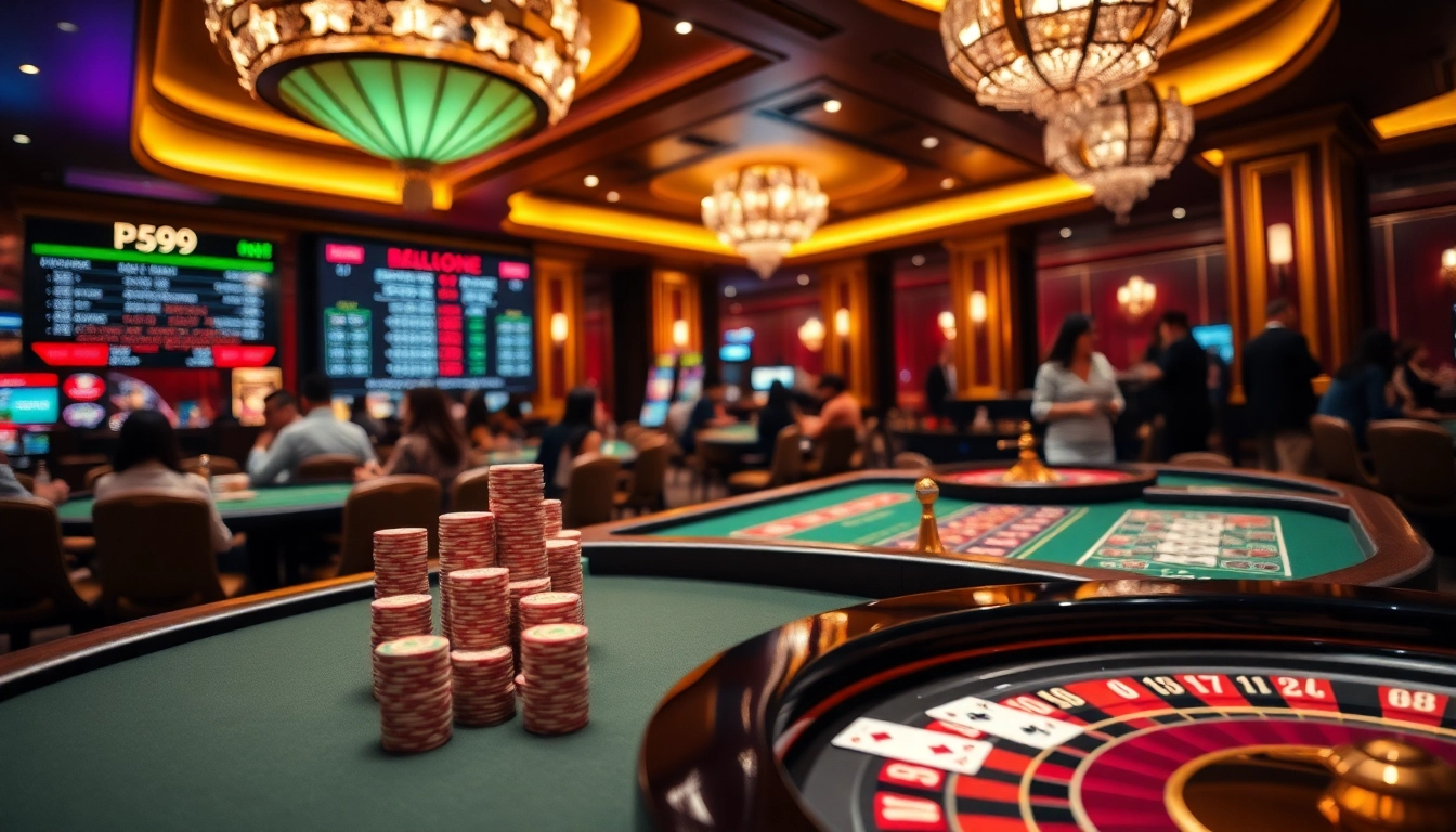 Engaging scene at trang chủ PS99 casino showcasing vibrant tables and thrilling gameplay.