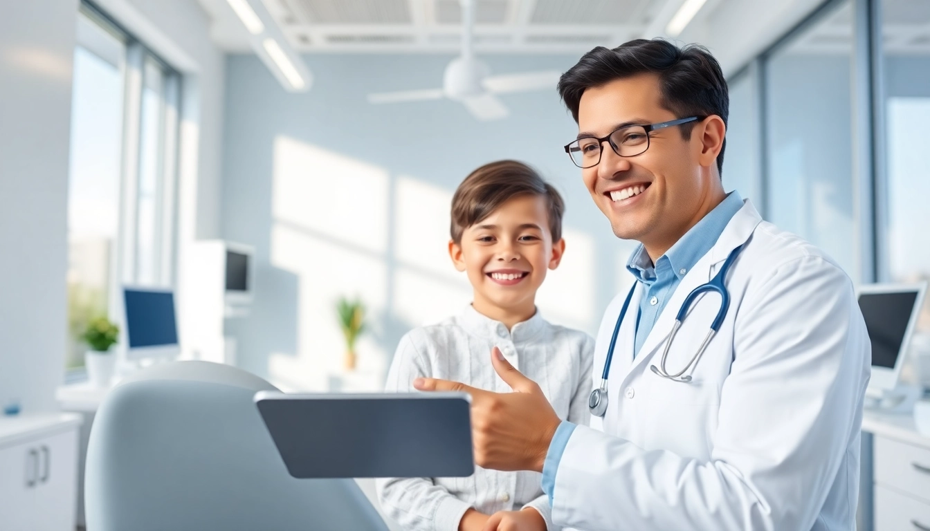 Find orthodontic near me with a smiling professional and modern clinic backdrop.