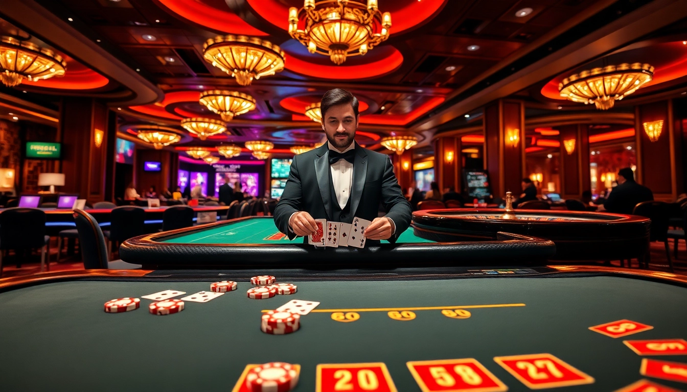 Experience high-stakes excitement at RR88's luxurious casino tables.