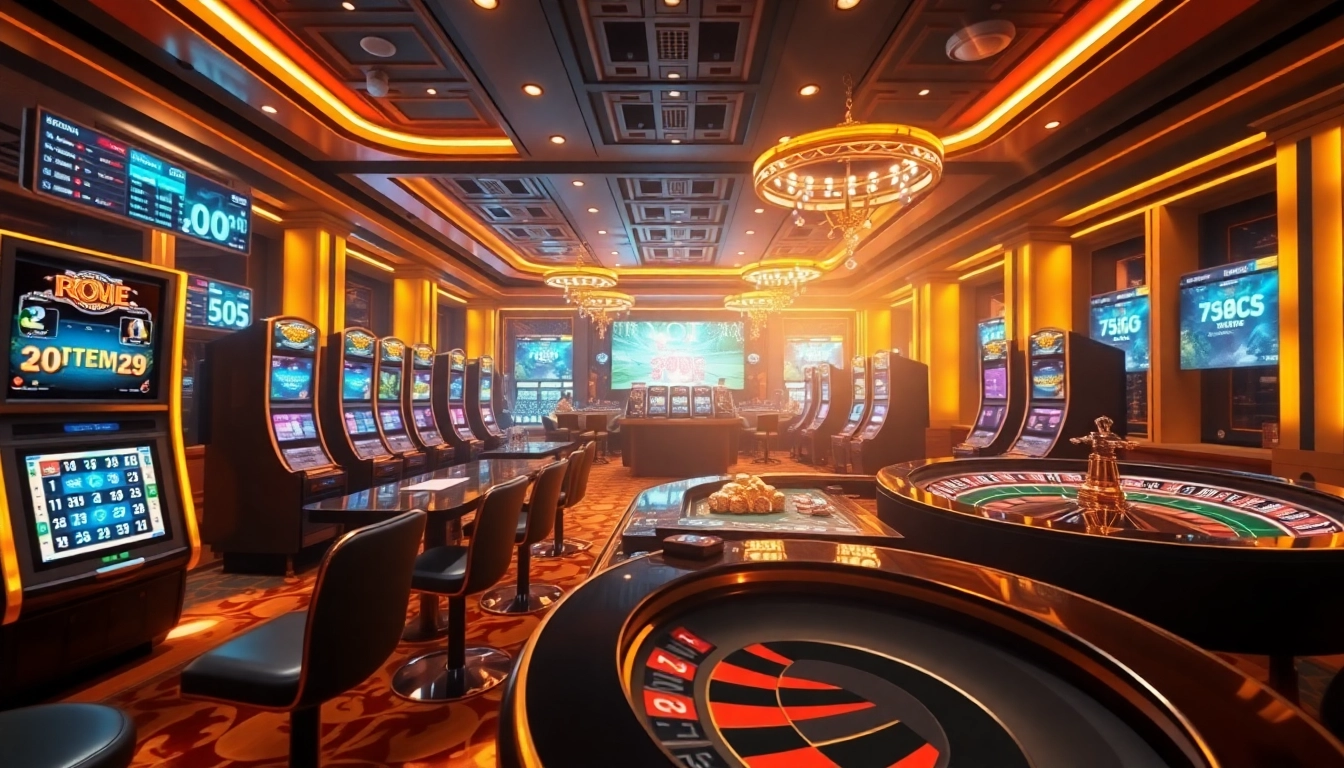 Experience the thrill of winning at MM88.today with vibrant slot machines and roulette wheels.