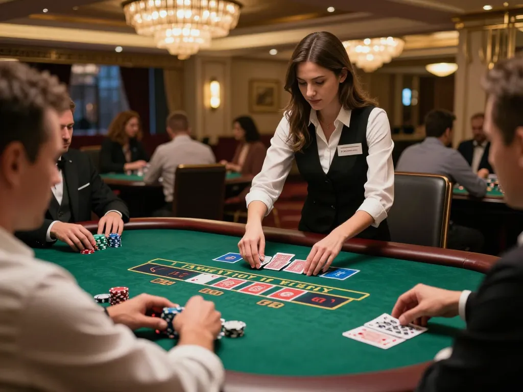 Players at G28 engaging in a strategic live dealer blackjack game, showcasing dynamic betting and elegant casino atmosphere