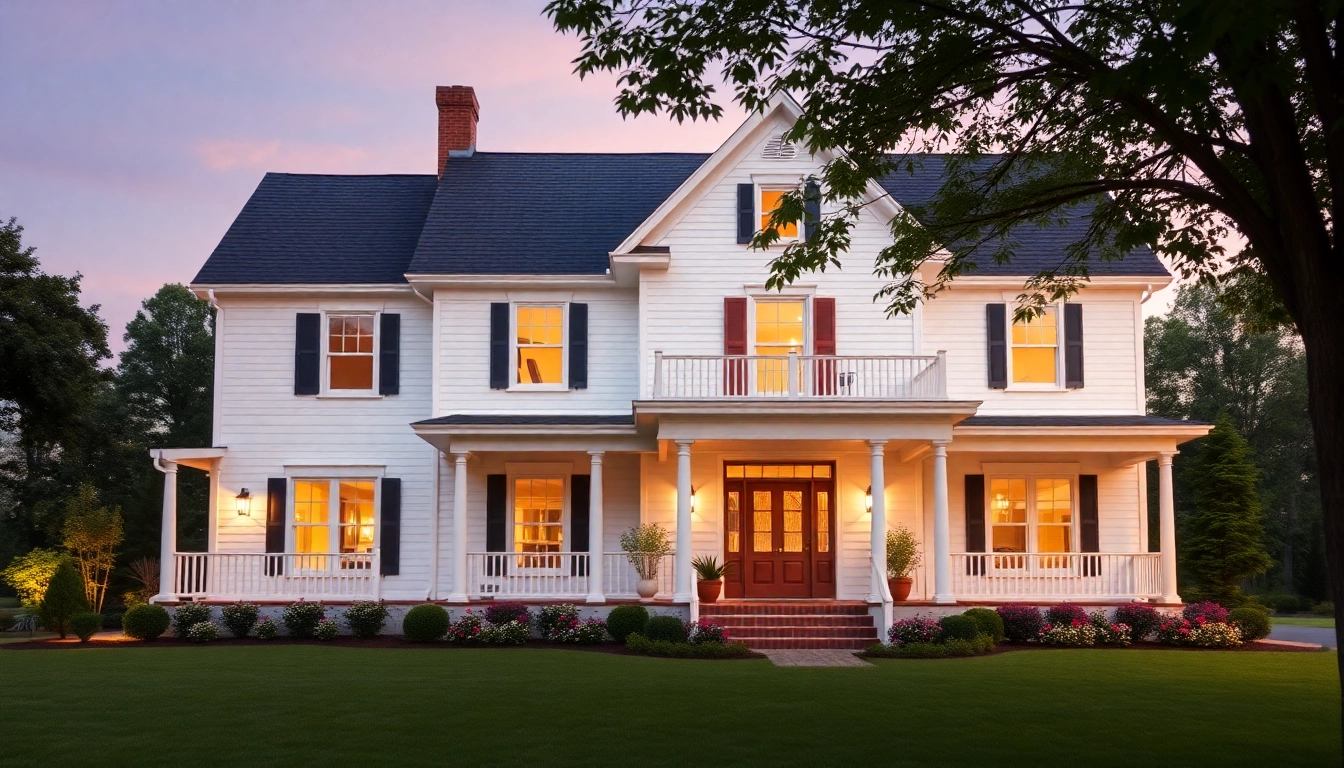 View of a colonial home new build construction featuring elegant architecture and inviting surroundings