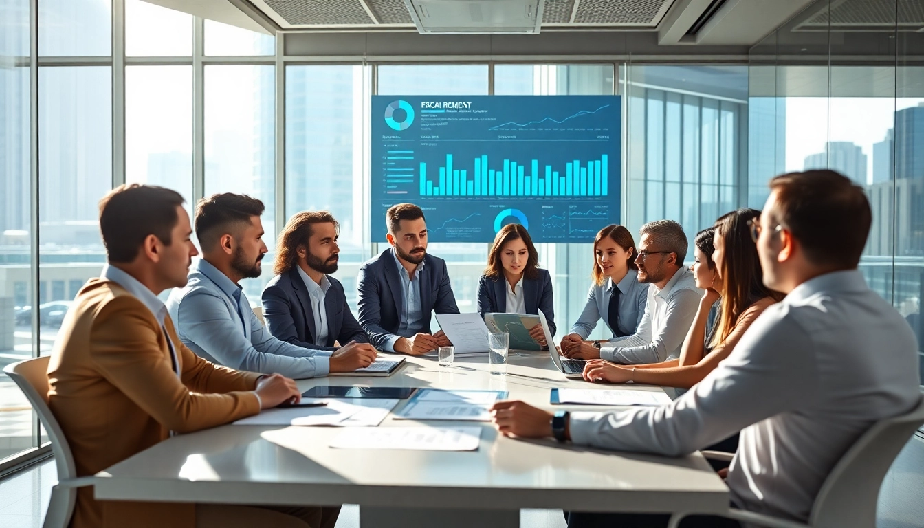 Experienced Business Consultants in Dubai collaborating in a modern office setting to drive strategic decisions.