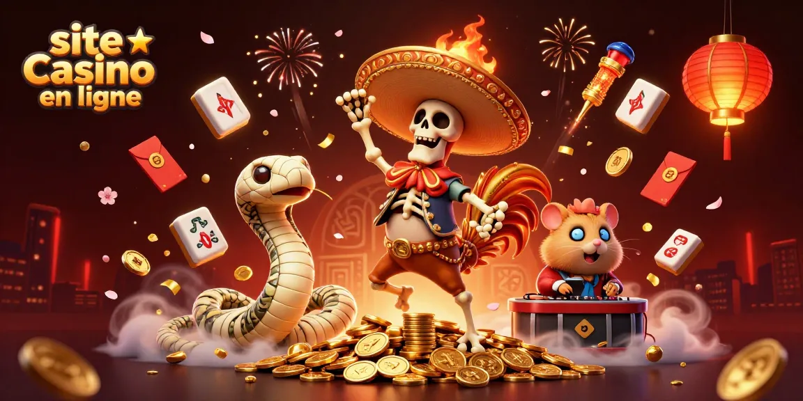 Le site casino en ligne présente une danse festive avec des personnages 3D colorés inspirés des jeux d'argent.