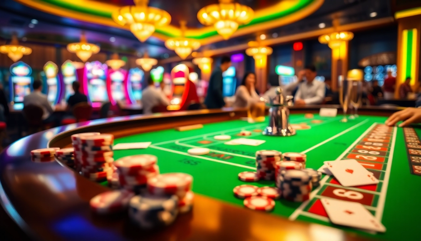 Engaging casino scene with players at a table, highlighting reddit gambling tips and excitement.