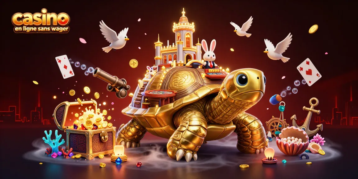 Jouez dans un casino en ligne sans wager avec des tortues d'or et des offres lumineuses.