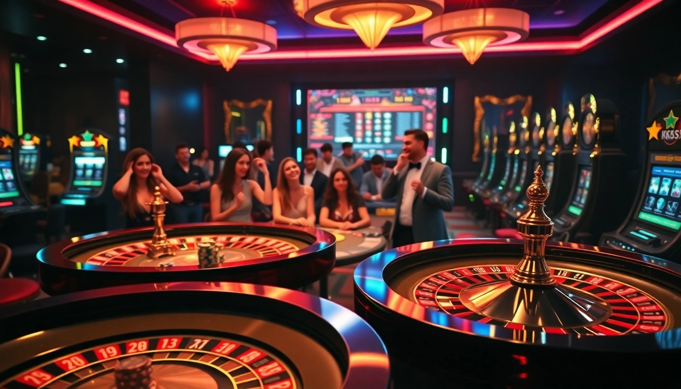 Experience thrilling gameplay at https://kk55.space/ with vibrant slot machines and roulette tables.