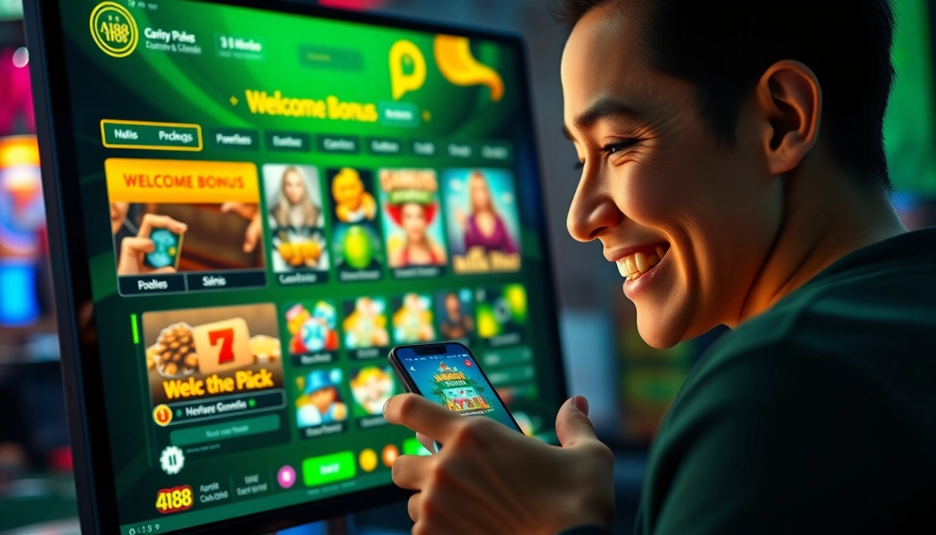 A188 online casino platform showcasing a vibrant gaming experience on a smartphone