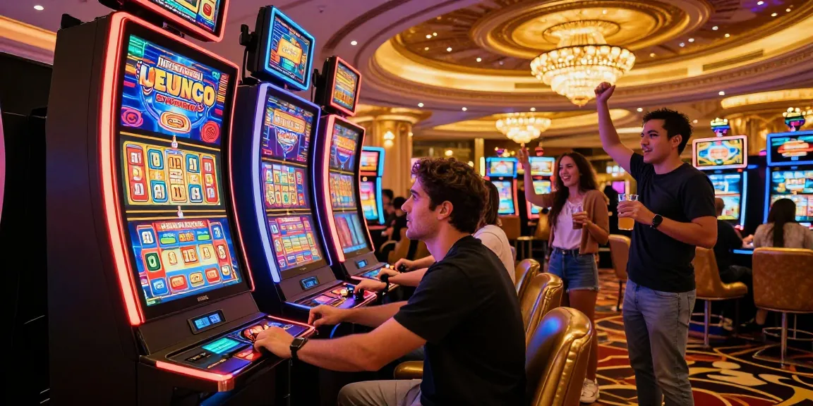 Player at a luxurious casino slot machine experiencing the excitement of slot 5000 gaming.
