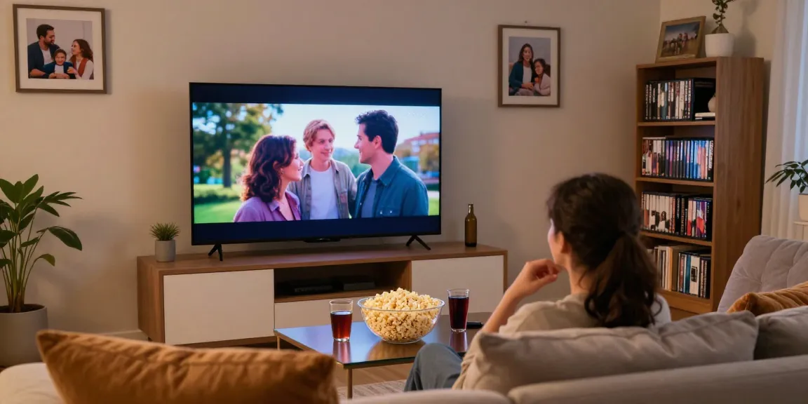 Person enjoying idlix terbaru while streaming movies in a cozy living room.